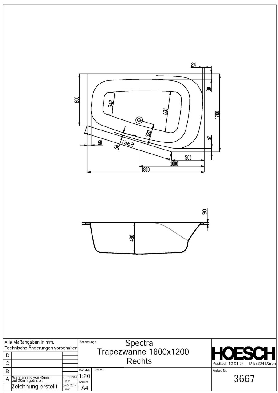 Hoesch Whirlpool Spectra 3667&Tergum Whirl, weiß/verchromt/Motor rechts, 3667N.010305001 3667N.010305001 Image