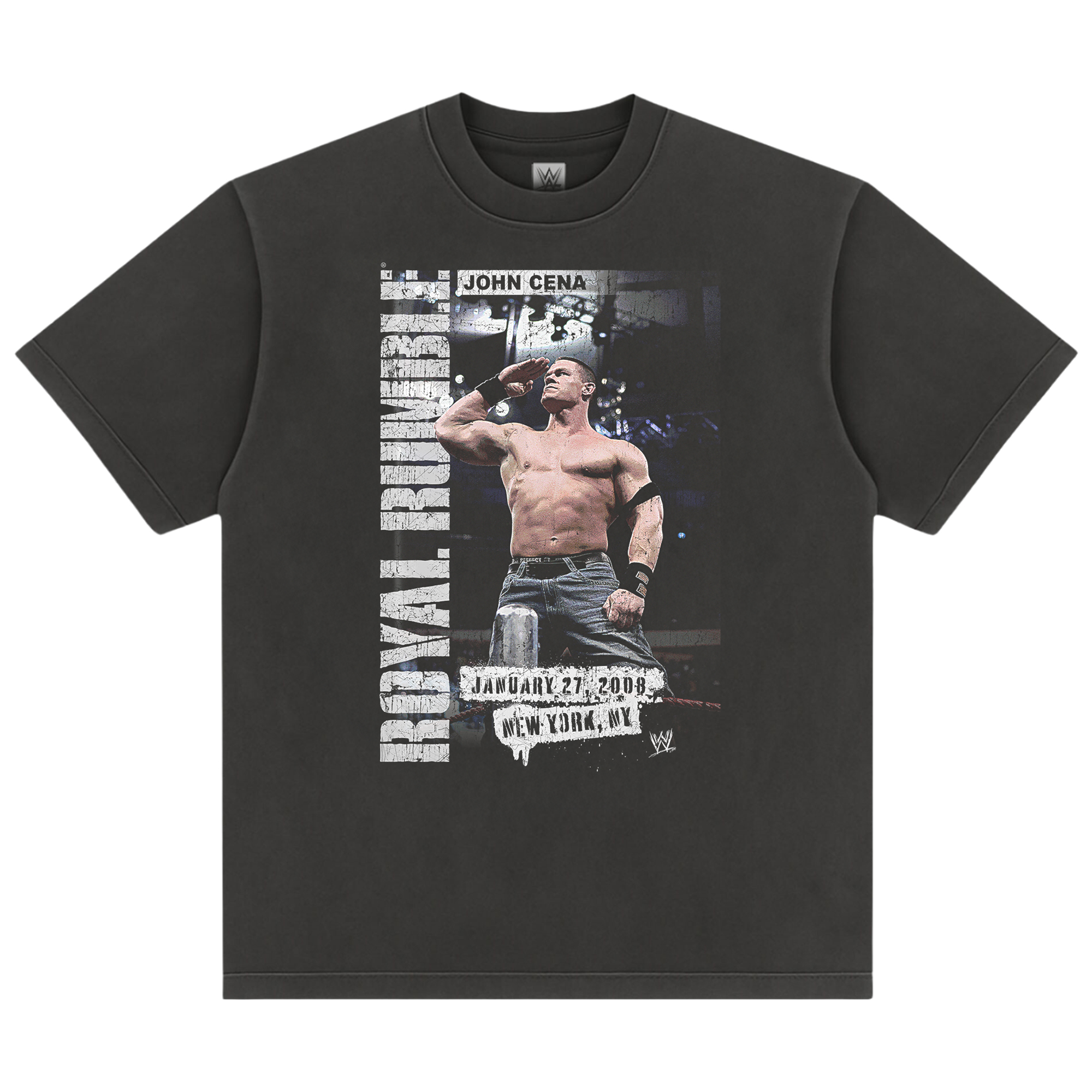Schwarzes John Cena Royal Rumble 2008 Boxy T-Shirt für Herren Image