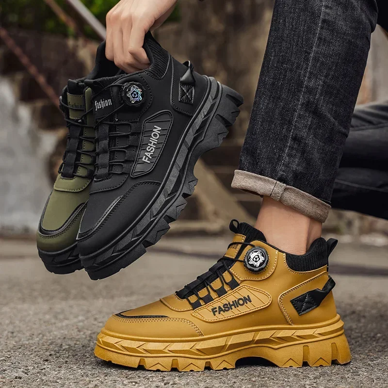 Herbst/Winter Herren Casual Sportschuhe Outdoor Wanderschuhe Anti-Rutsch und höhenvergrößernde Herrenschuhe