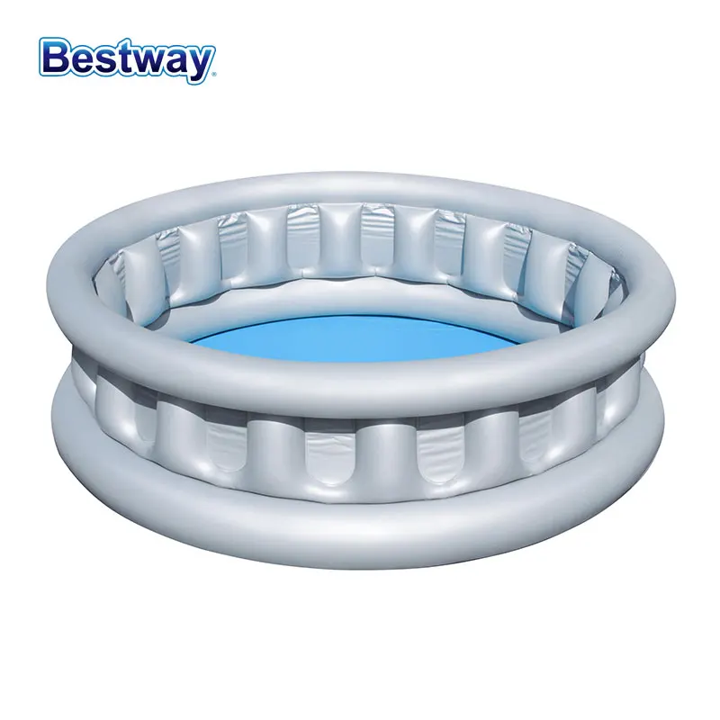 Bestway 51080 1 x farbiger aufblasbarer Kinderspielbecken, Familienspielbecken, saisonales Spaßspielbecken, runder Spielbecken für den Hinterhof Image