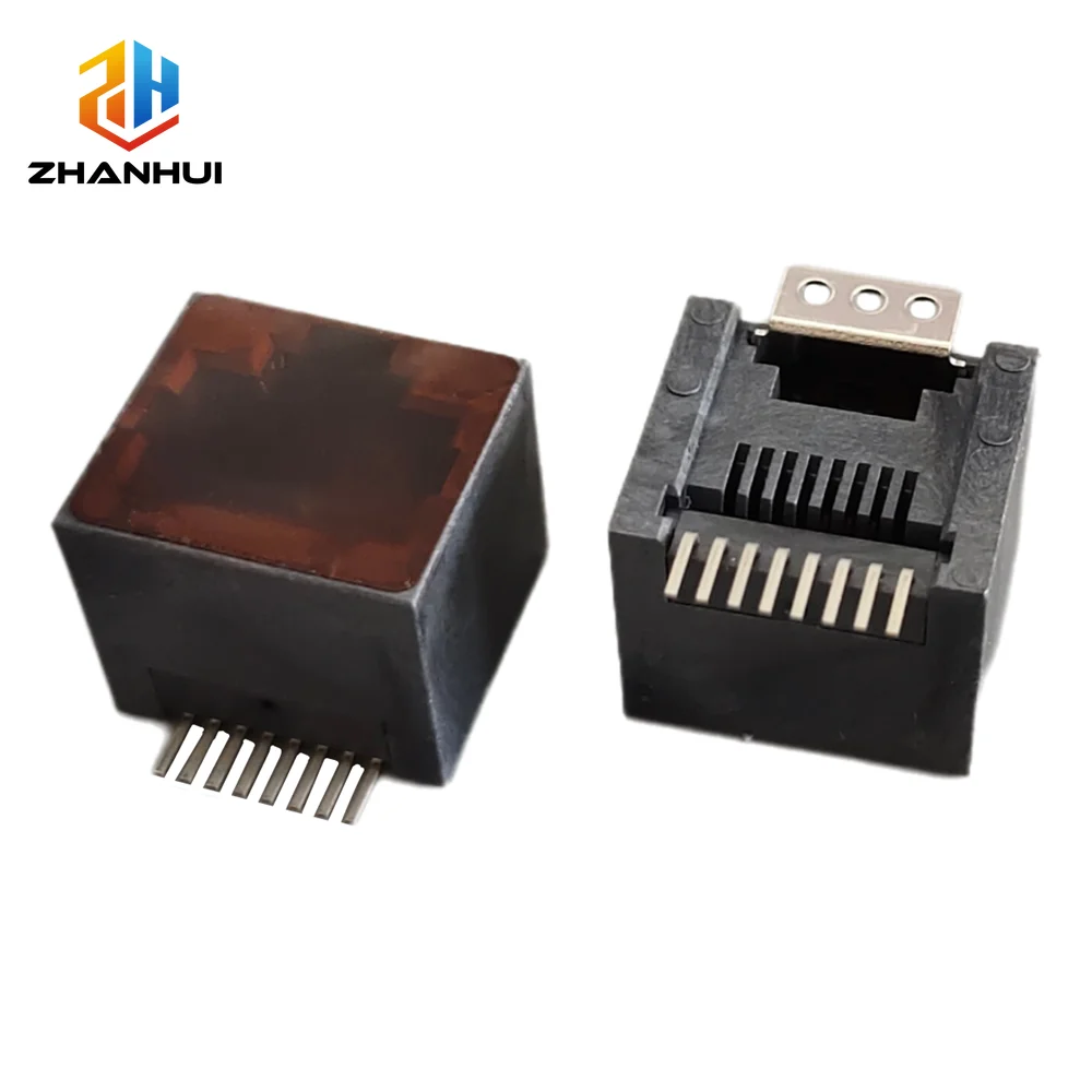 5/10 Stück 8P8C SMD Vertikale RJ45-Buchse - Netzwerkanschluss für Leiterplattenmontage für Ethernet-Anwendungen Image