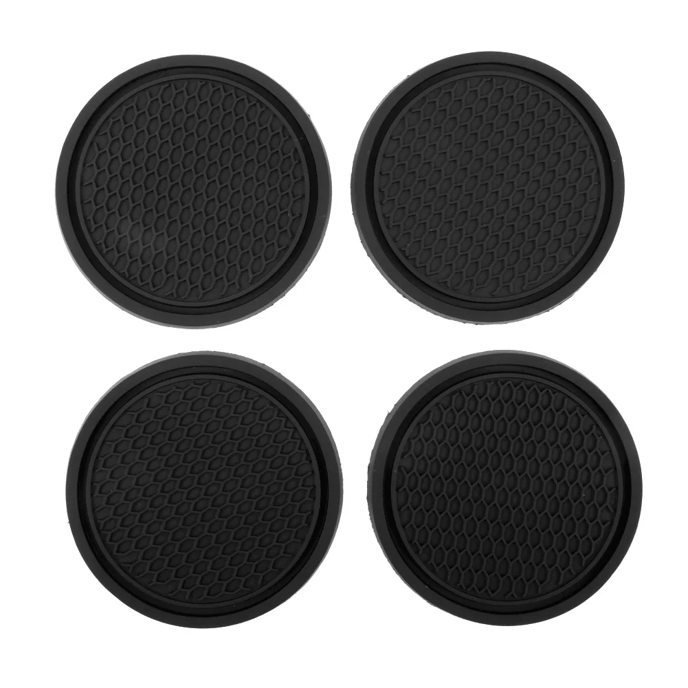 4Pcs Auto Tasse Halter Anti-Slip Einsatz Coaster Matte Innen Zubehör Universal Auto Auto Tasse Halter Image