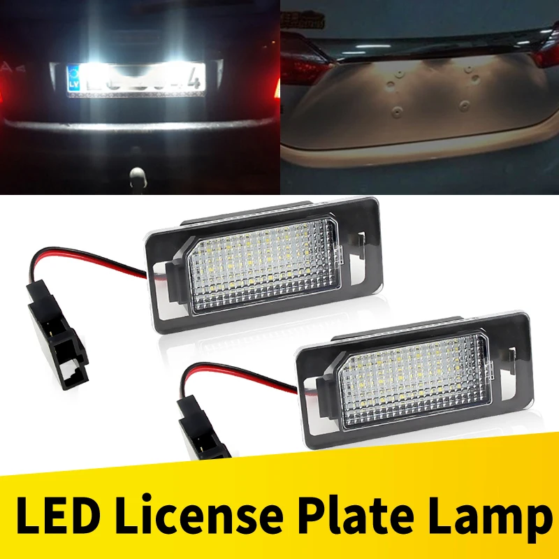 2X LED Anzahl Kennzeichen Licht Für Audi A3/S4/Q3/TT Für Skoda FABIA/SUPERB Für VW Passat/Golf/Jetta/Touran Canbus Fehler Kostenloser Image