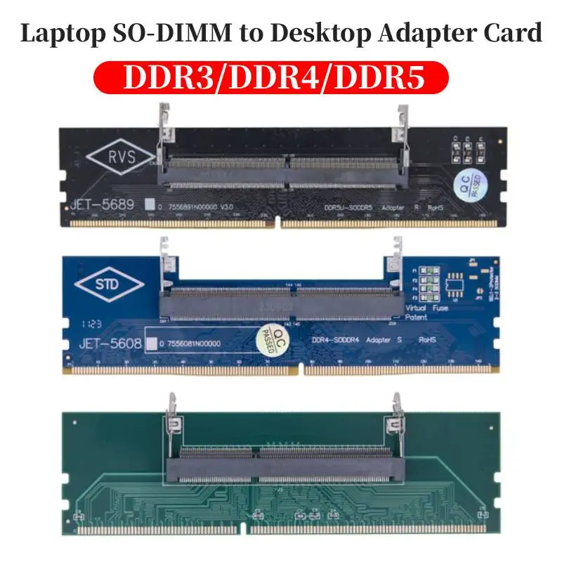 Laptop-zu-Desktop-Speicheradapterkarte DDR3 DDR4 DDR5 SO-DIMM zu PC-DIMM-Karte Laptop-zu-Desktop-DDR5-Verbindungskarte Speicherstick Image