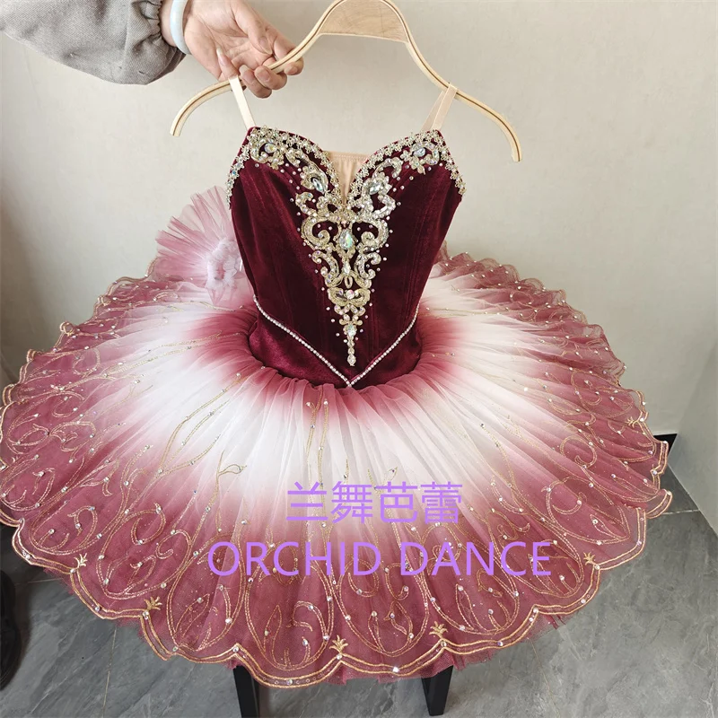 BT01700 Professionelle benutzerdefinierte Größe benutzerdefinierte Farbe Kinder Mädchen Frauen Erwachsene rote Ballett-Tutu-Kostüme