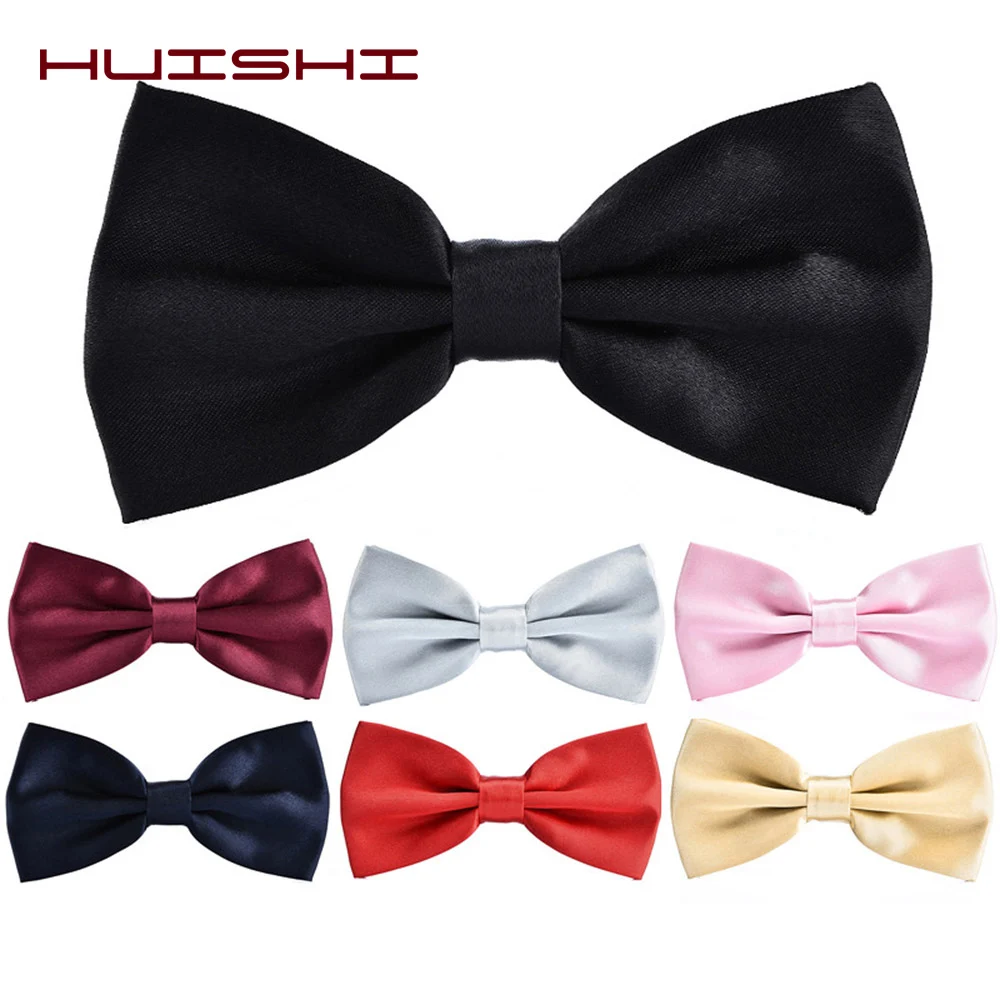 Männer Bowties Klassische Satin Bowtie Heißer Verkauf Gentleman Krawatte Für Hochzeit Party Einstellbar Solide Bunte Männer Fliegen Hals Krawatte Image