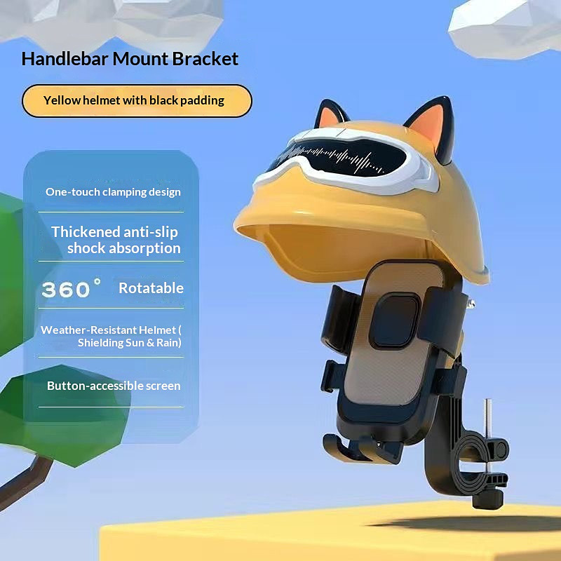 Phone Sun Visor, Cute Earflap-Style Phone Holder, Anti-Glare and Anti-Reflective Phone Mount, Suitable for Motorcycles, Bicycles, and Cars