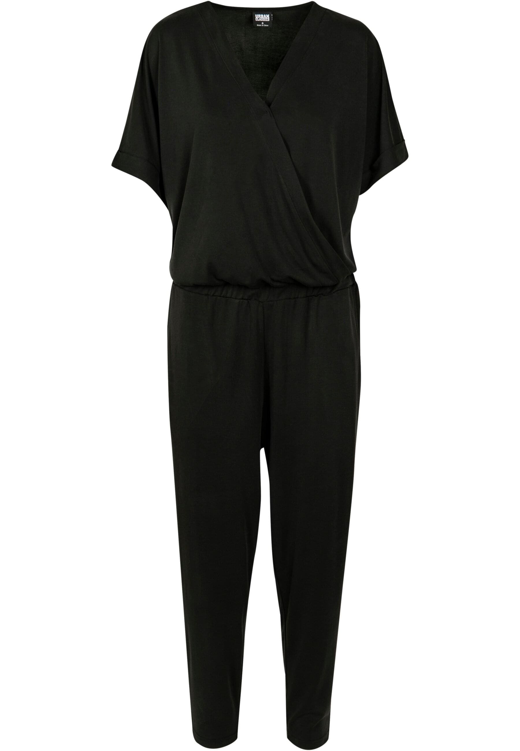 Jumpsuit URBAN CLASSICS "Urban Classics Damen Ladies Modal Jumpsuit", Damen, Gr. M, US-Größen, schwarz, 77% Modal, 23% Polyester, unifarben, Overalls Jumpsuit