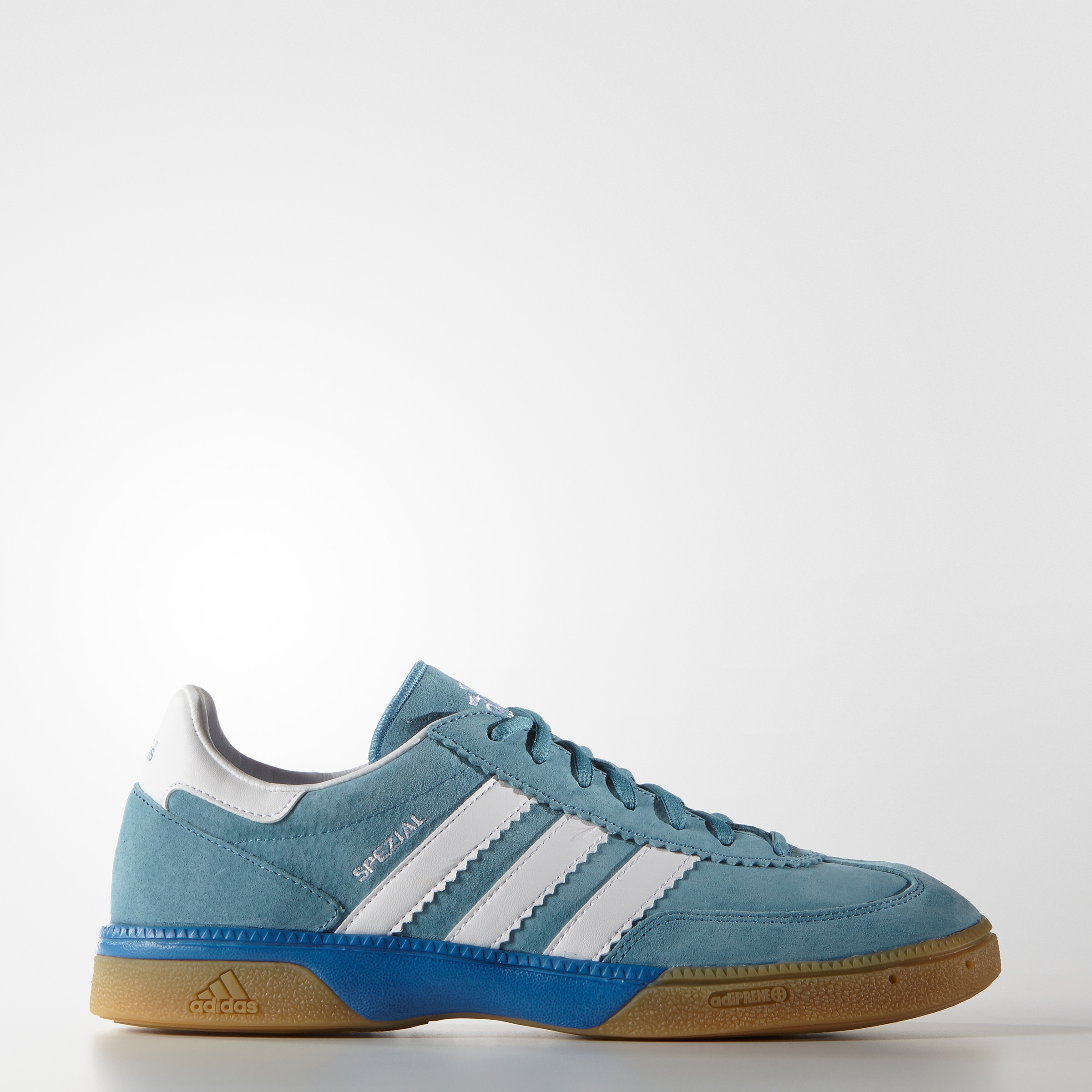 Hallenschuh ADIDAS PERFORMANCE "HANDBALL SPEZIAL", Herren, Gr. 41, blau (royal, coreweiß, cloudweiß), Leder, Synthetik, Schuhe Hallenschuh