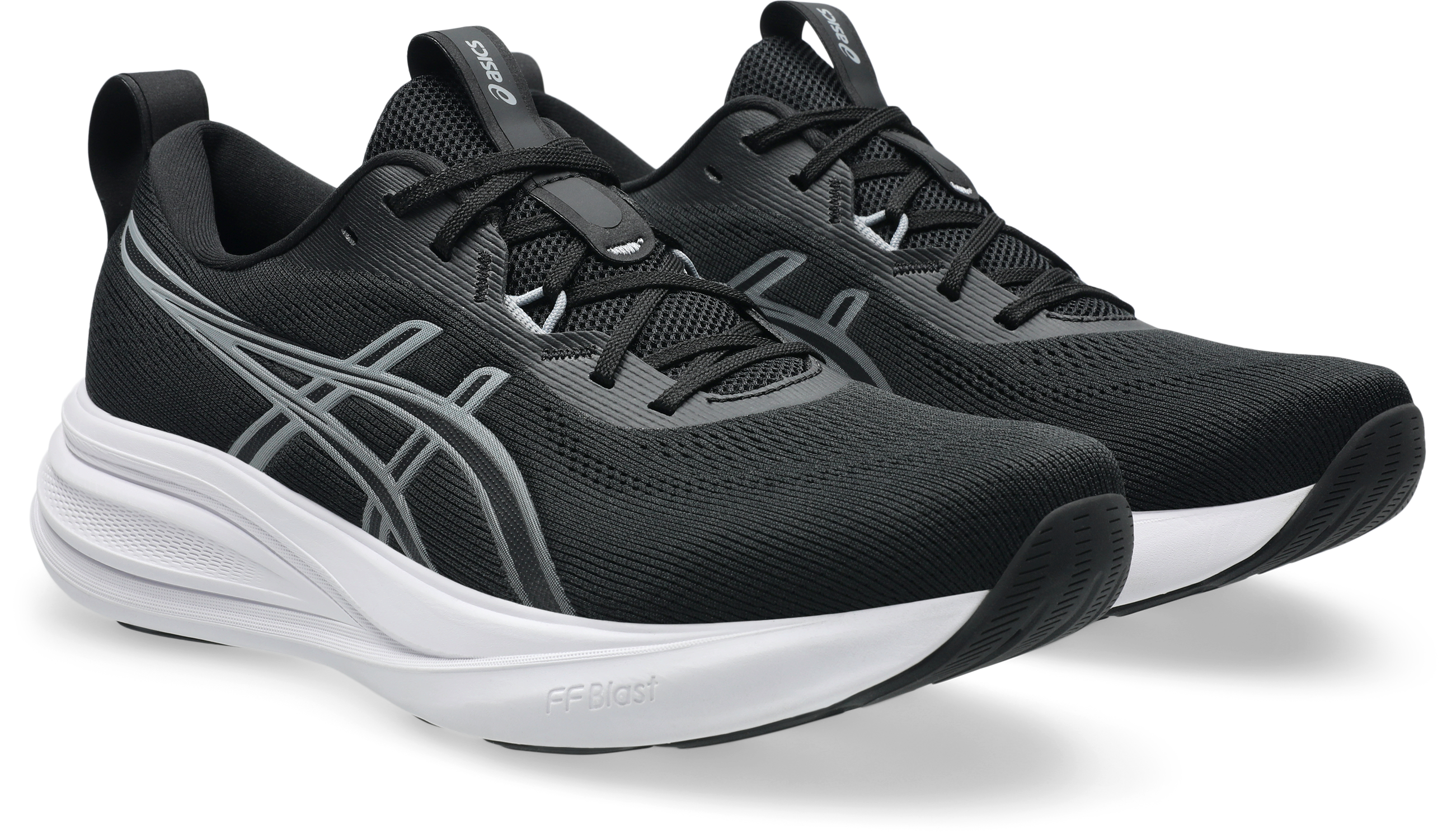 Laufschuh ASICS "GEL-PULSE 17", Herren, Gr. 46,5, schwarz, gravel, Synthetik, Schuhe Laufschuh, mit GEL-Technologie im Rückfuß, mit FF BLAST Dämpfung