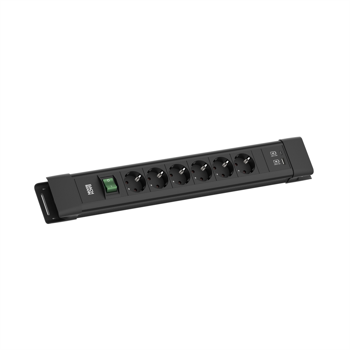 BACHMANN CONNECTUS 6xCEE7/3, 1xSchalter 1xUSB A/C 22W 2,0m CEE7/7 Schwarz Image