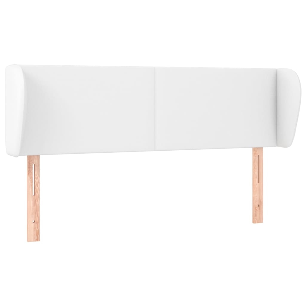 vidaXL Kopfteil mit Ohren Weiß 147x23x78/88 cm Kunstleder Image