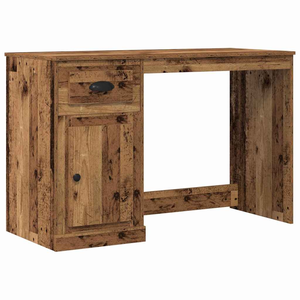 vidaXL Schreibtisch mit Tür Altholz 50 x 115 x 75 cm Holzwerkstoff Image