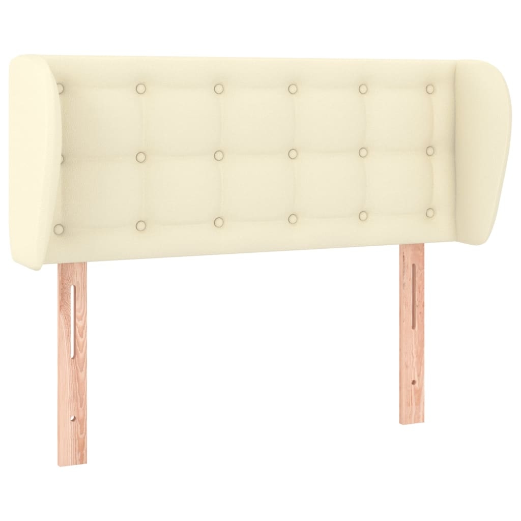 vidaXL Kopfteil mit Ohren Creme 103x23x78/88 cm Kunstleder Image