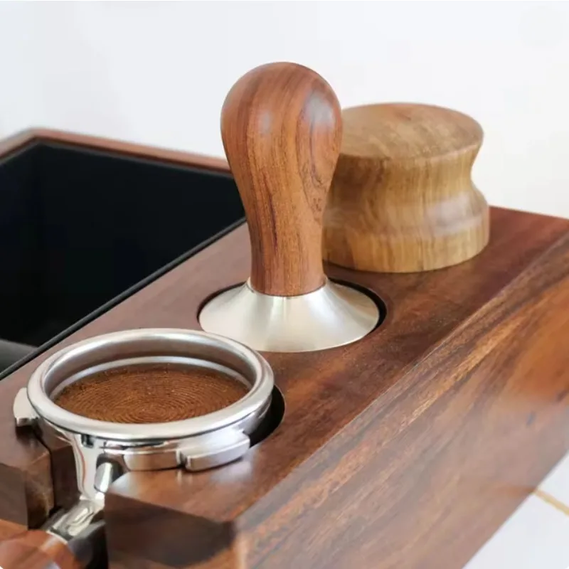 51/53/58mm Espresso Tamper Buchenholzgriff Edelstahl Kaffee-Tamper für Espressomaschine Barista-Werkzeuge