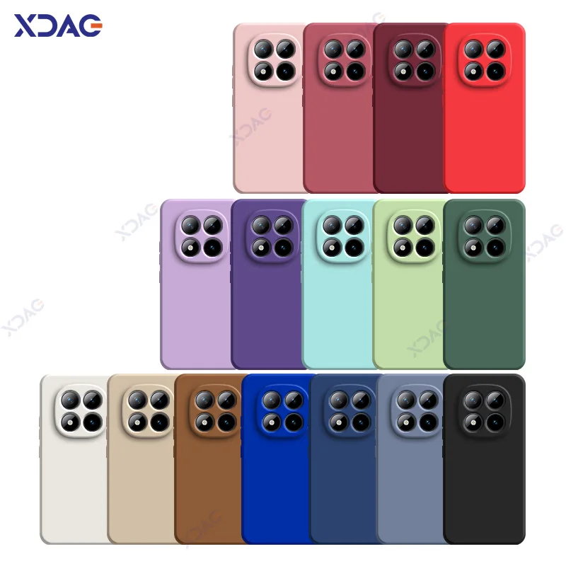 Original Handyhülle für Redmi Note 15 Pro Plus Redmi Note 15 15 Pro 5G 360 Weiche quadratische Flüssigsilikonhülle Wasserdichte Taschen Image