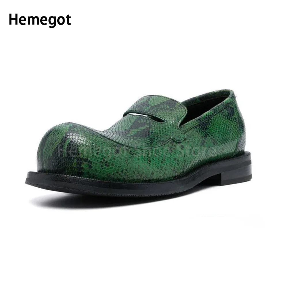 Runde Zehen klobige Slipper flache Männer Schuhe Retro lässig grün schwarz Mann Schuhe Slip-On Sommer bequeme atmungsaktive Schuhe