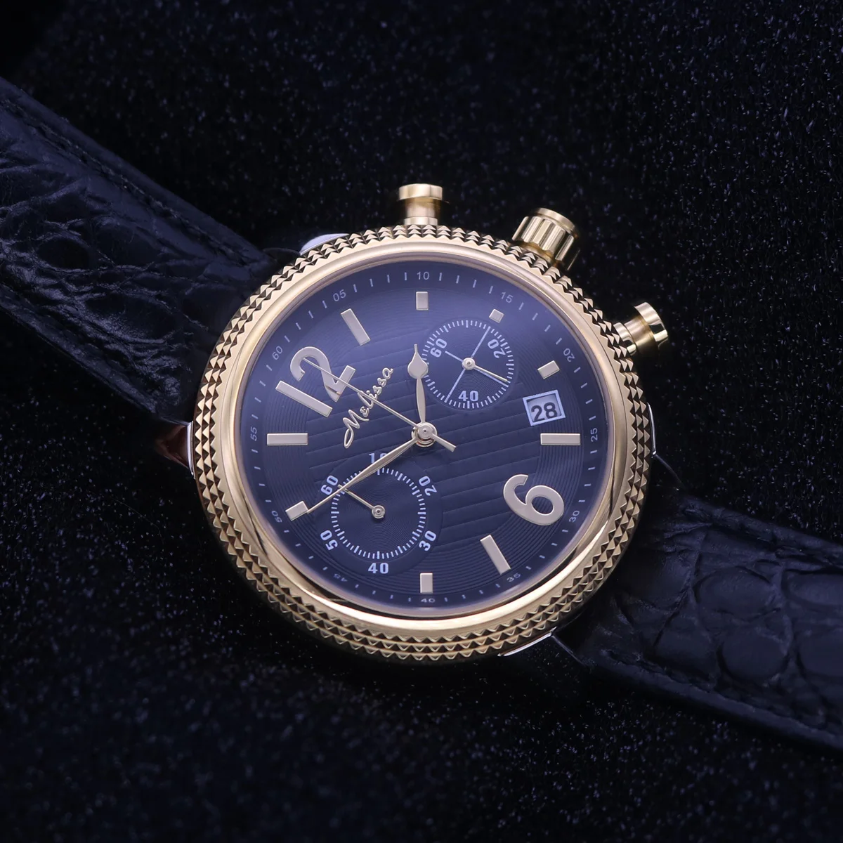 Edelstahl Echte Multifunktions Homme herren Uhr Quarz Stunden Mode Retro Uhr Echt Leder Junge Geburtstag Geschenk Box Image