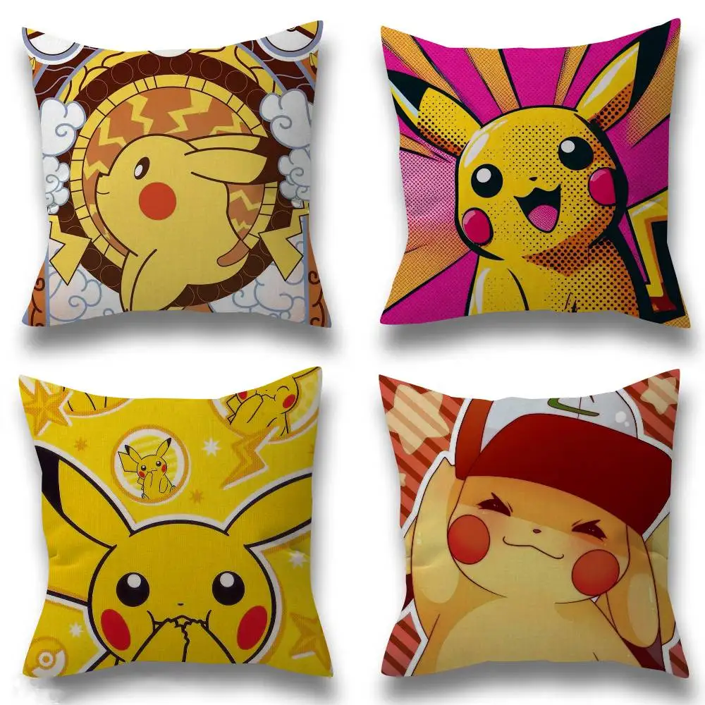 Anime P-Pikachues Niedlicher Kissenbezug Kissenhülle Wohnzimmer Sofa Heimdekoration Personalisiert Image
