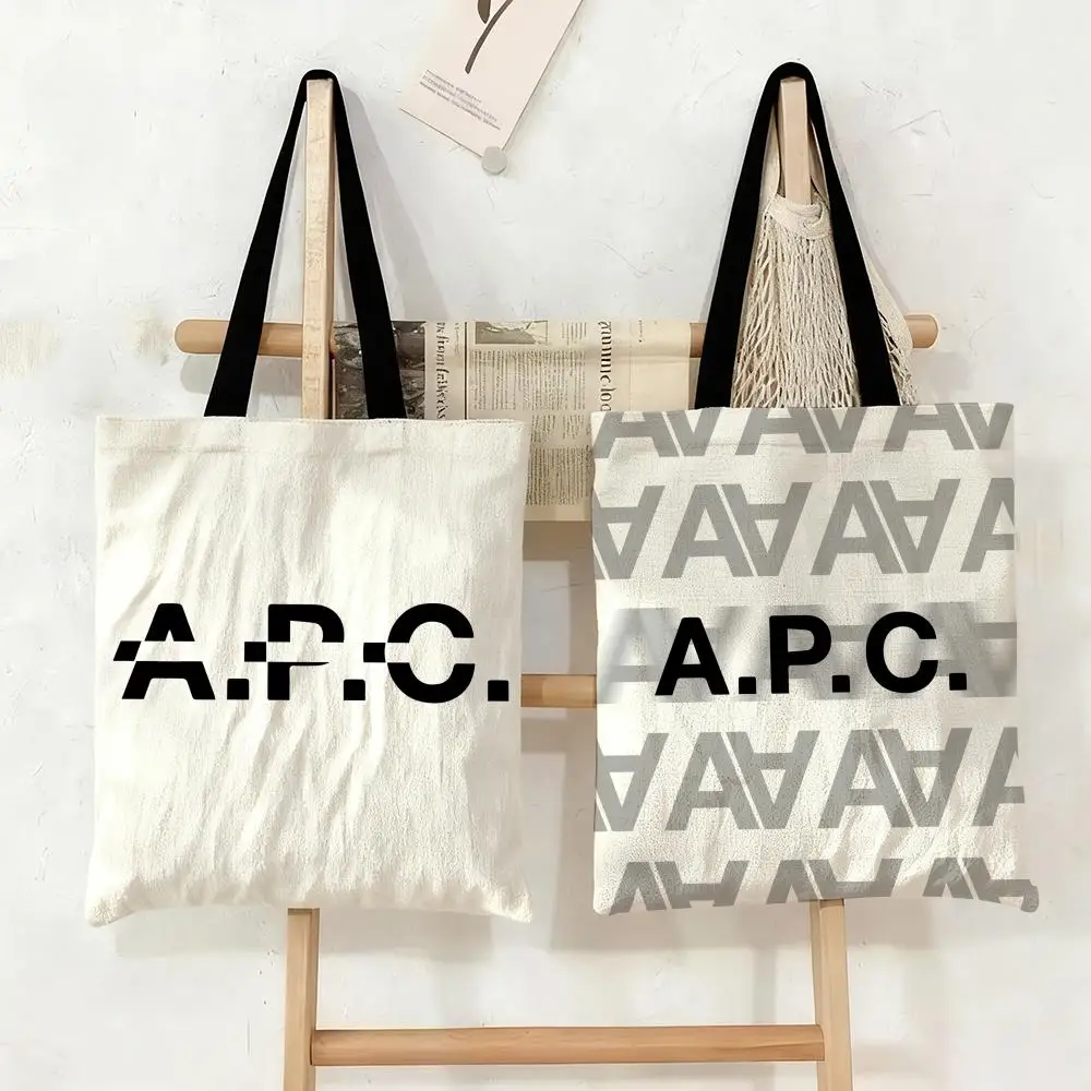 Modische B-Marke A-A P C Aufbewahrungstaschen Große Kapazität Canvas-Tasche für Studentinnen zum Bücher Tragen Shopper Mama-Tasche