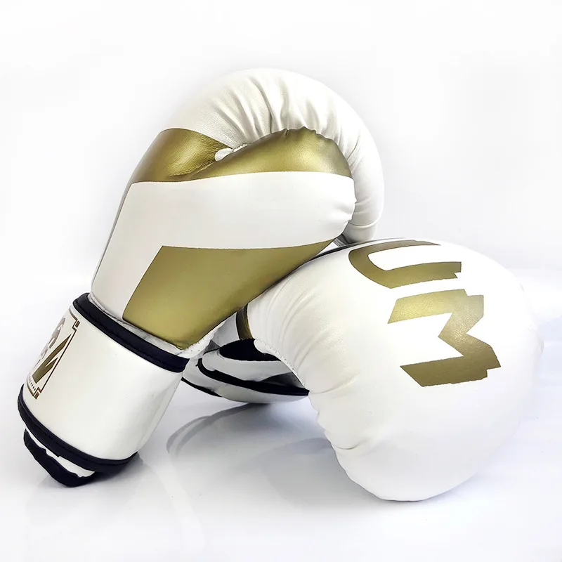 Atmungsaktive PU-Leder Boxhandschuhe für Kinder & Erwachsene 12oz 14oz 16oz Professionelle Trainingshandschuhe für Taekwondo und Muay Thai Image