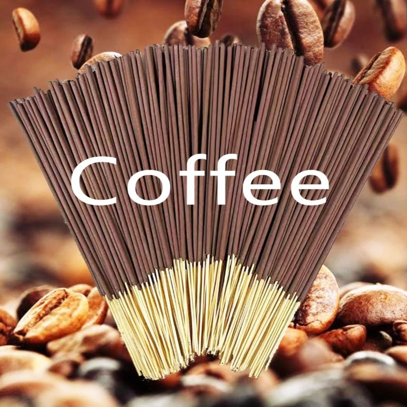 48/98/398 Stück Kaffeeduft-Räucherstäbchen, natürlicher Yoga-Meditations-Räucherstäbchen – reinigt und beseitigt negative Energie, fördert Entspannung – aus recycelten Materialien – geeignet für Image