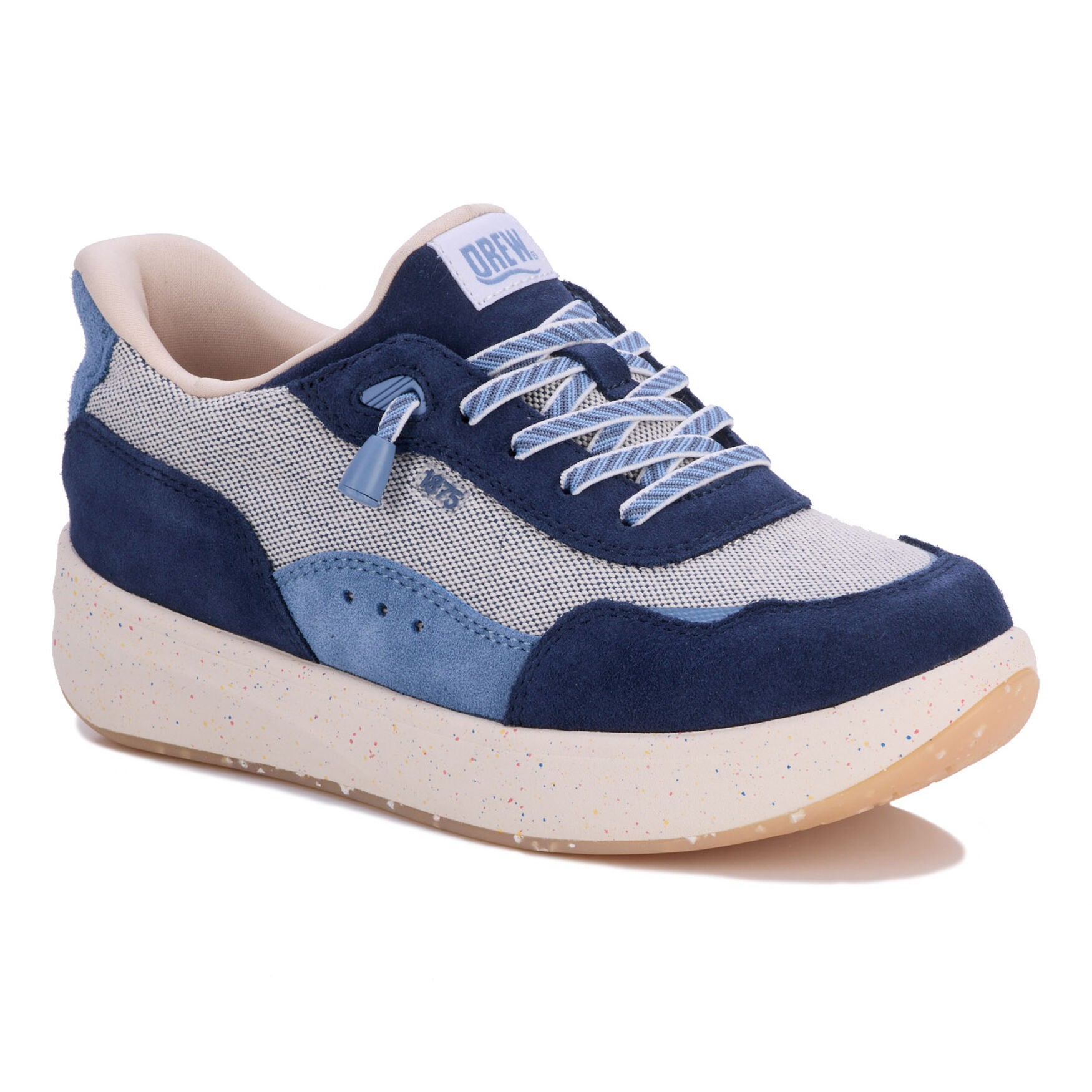 Wide Width Women's Hobby Casual Sneaker by Drew in Navy (Size 10 W)