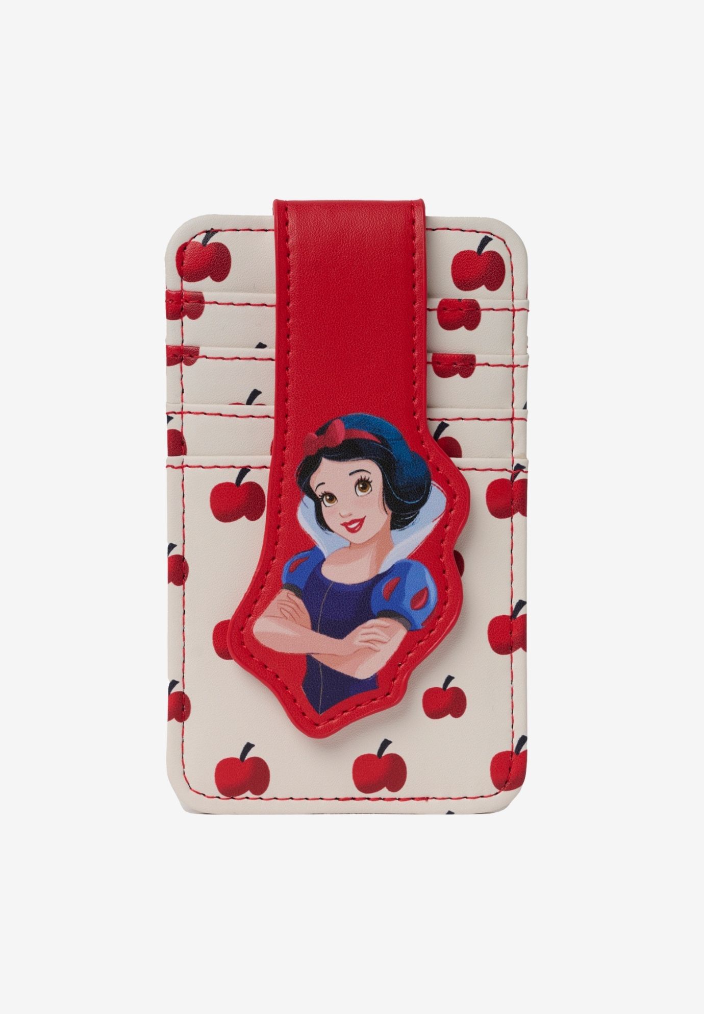 Women's Womens Disney Snow White Card Holder Wallet Button Snap Closure by Disney in Red (Size ONE SIZE)
