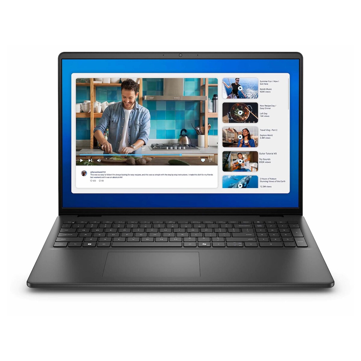 Dell 16 (Carbon Black, 16" WUXGA, Intel® Core™ 7 150U, 128 GB RAM, 500 GB SSD) mit Windows 11 Pro Image