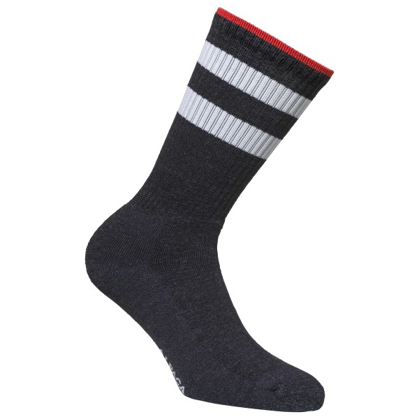Alpacasocks&Co - Merino Casual Stripes - Multifunktionssocken 36-39 | EU 36-39 grau