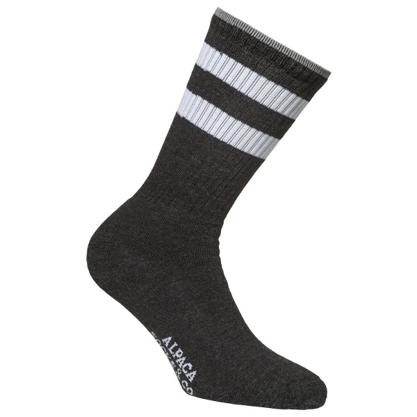 Alpacasocks&Co - Merino Casual Stripes - Multifunktionssocken 36-39 | EU 36-39 schwarz