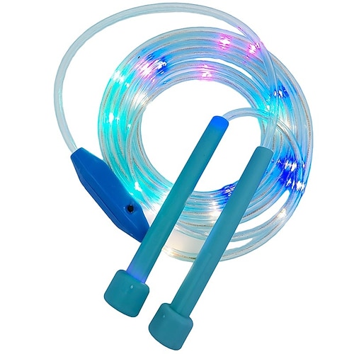 LED-Springseil mit Leuchteffekt für Kinder, verstellbare Länge, leuchtendes Springseil aus PVC, verwicklungsfreies, farbenfrohes Springseil für Fitnessübungen drinnen und draußen, Partygeschenke Image