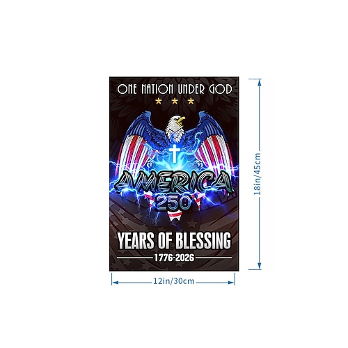 Zur Erinnerung an den 250. Jahrestag der Vereinigten Staaten, Gartenflaggenfestdekoration, Hängeflagge, Hofdekorationsflagge, Hanfimitatflagge Image