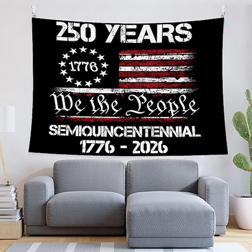 Tag der Unabhängigkeit Tapisserie Banner Decke Fahne 3D Schlafzimmer Wohnzimmer Wohnheim Jugendzimmer Studentenwohnheim Wandveranda Wohndeko Image