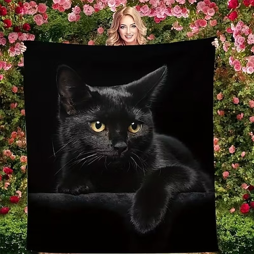Fleecedecken Überwurfdecke für die Couch Geschenk Klassisch Modern 3D Sofa Bett Dekorative Decke Warme Decke Wohndeko Image