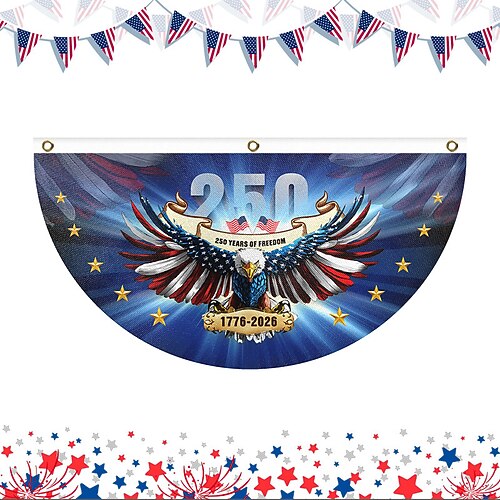 Feierlichkeiten zum 250. Jahrestag der Flagge der Vereinigten Staaten, Dekoration für den Innenhof, patriotische Dekoration, Gartenflagge Image