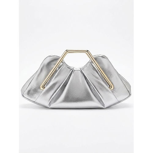Damenhandtasche aus Kunstleder – verschiedene Farben – eleganter Metallgriff – perfekt für Hochzeiten und Partys