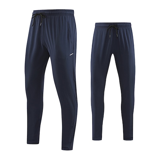 Herren Laufhosen Sporthosen Freizeithosen Kordelzug Mit Taschen Unterteile Lässig Outdoor Urlaub Sommer Frühling Schnelltrocknend Kompression Feuchtigkeitsableitend Fitnesstraining Aktives Training Image