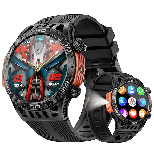 LOKMAT ZEUS 6 PRO Smartwatch 1.46 Zoll Smartwatch mit Bluetooth-Anruffunktion Schrittzähler Anruferinnerung Aktivitäts-Tracker Kompatibel mit Android iOS Unisex Langer Standby Freisprechanrufe Image