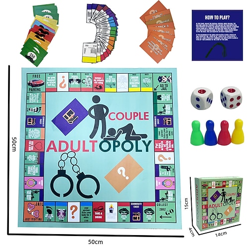 Adultopoly-Brettspiel für Paare – ein prickelndes, romantisches Spiel für einen romantischen Abend zu zweit – das perfekte Geschenk zum Valentinstag oder Jahrestag für frisch Vermählte Image