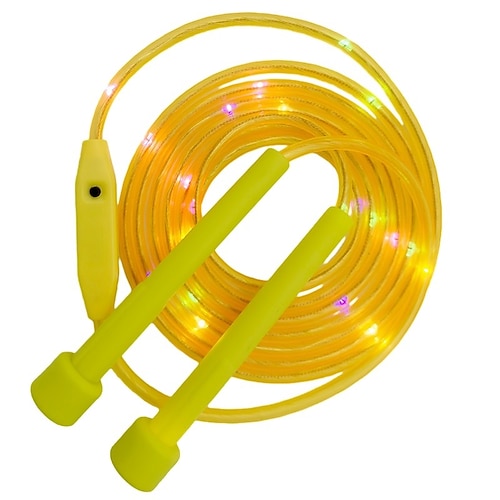 LED-Springseil mit Leuchteffekt für Kinder, verstellbare Länge, leuchtendes Springseil aus PVC, verwicklungsfreies, farbenfrohes Springseil für Fitnessübungen drinnen und draußen, Partygeschenke Image