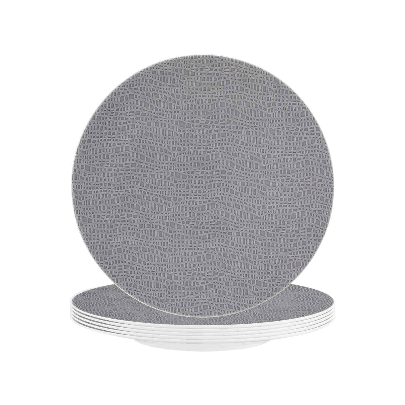 Frühstücksteller SELTMANN WEIDEN "Frühstücksteller Life Fashion ø 22,5 cm 6er Set", grau (elegant grau), Speiseteller