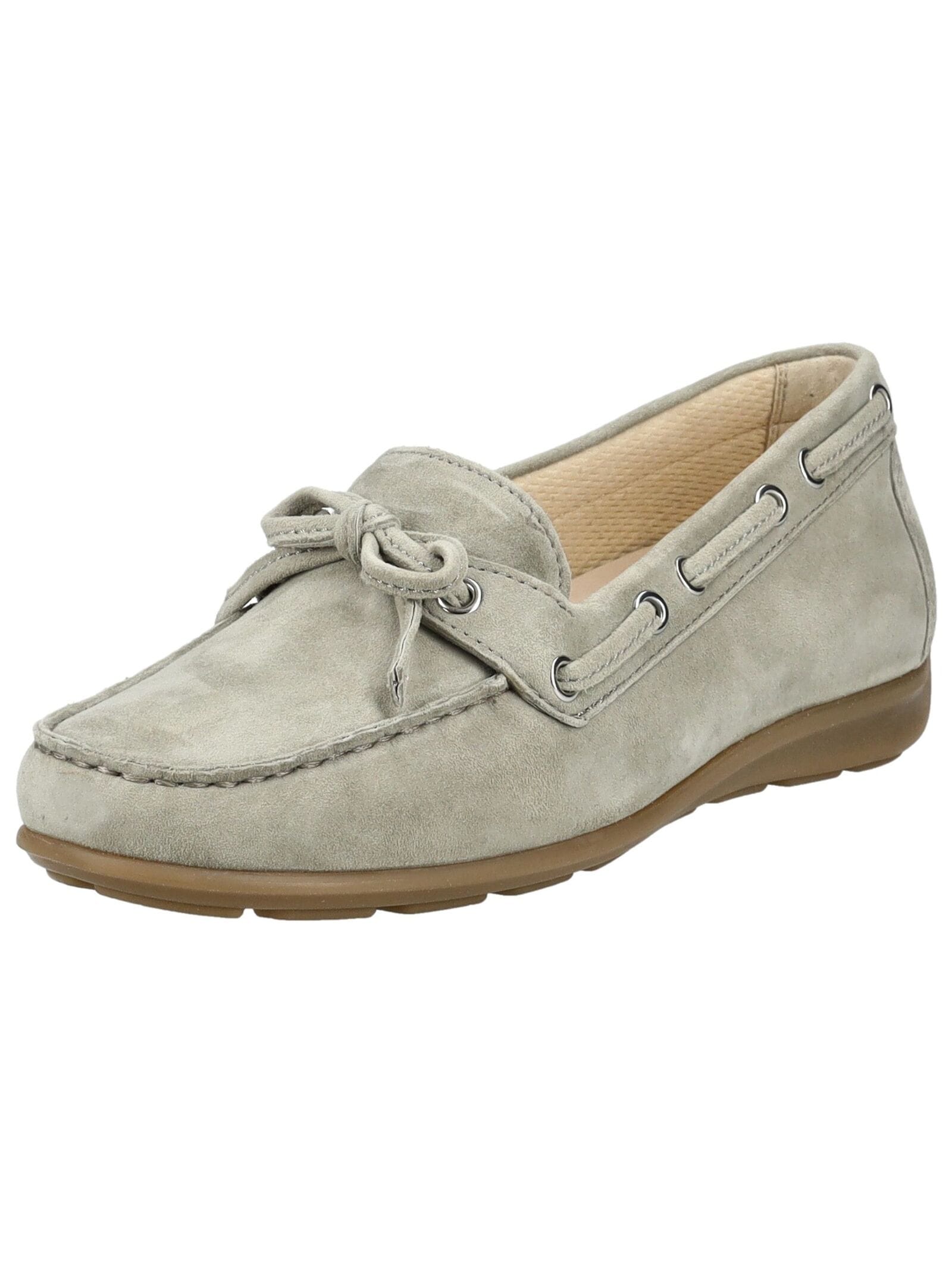 Mokassin GABOR COMFORT "Gabor Comfort Mokassin Leder", Damen, Gr. 40,5, hellbraun, Leder, Schuhe Mokassin Image