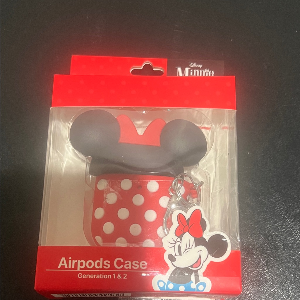 Disney Cell Phones & Accessories | Disney Minnie Mouse Red And White Airpods Case | Color: Red/White | Size: Os