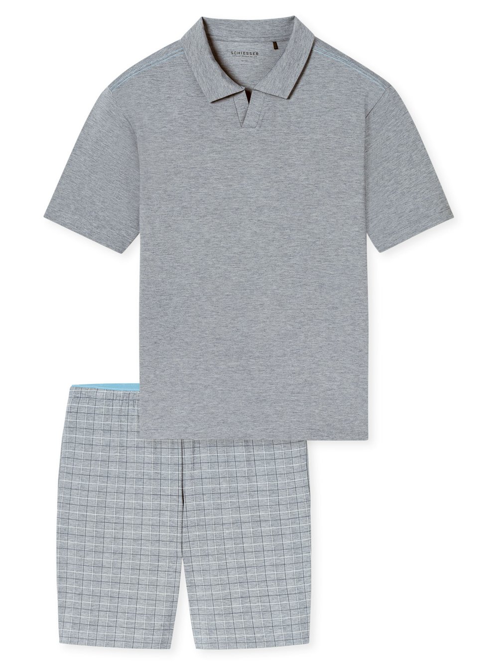 Schiesser Pyjama Herren blau, 52 Image