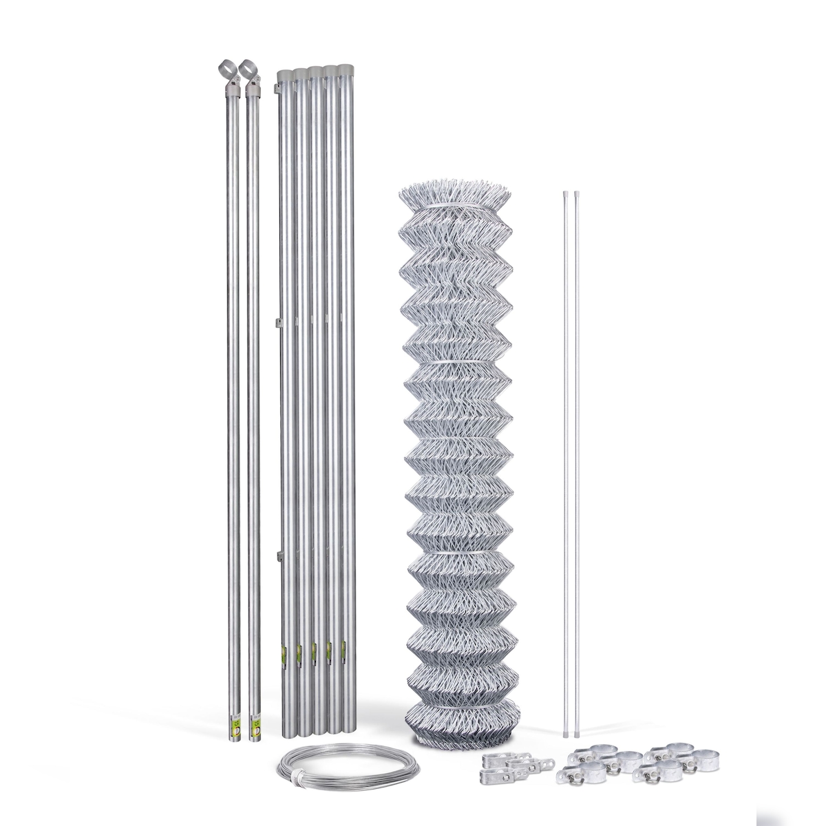 Maschendrahtzaun-Komplettset Drahtzaun, zum Einbetonieren, verzinkt, Höhe 80 - 120 cm, Länge 10 m Image