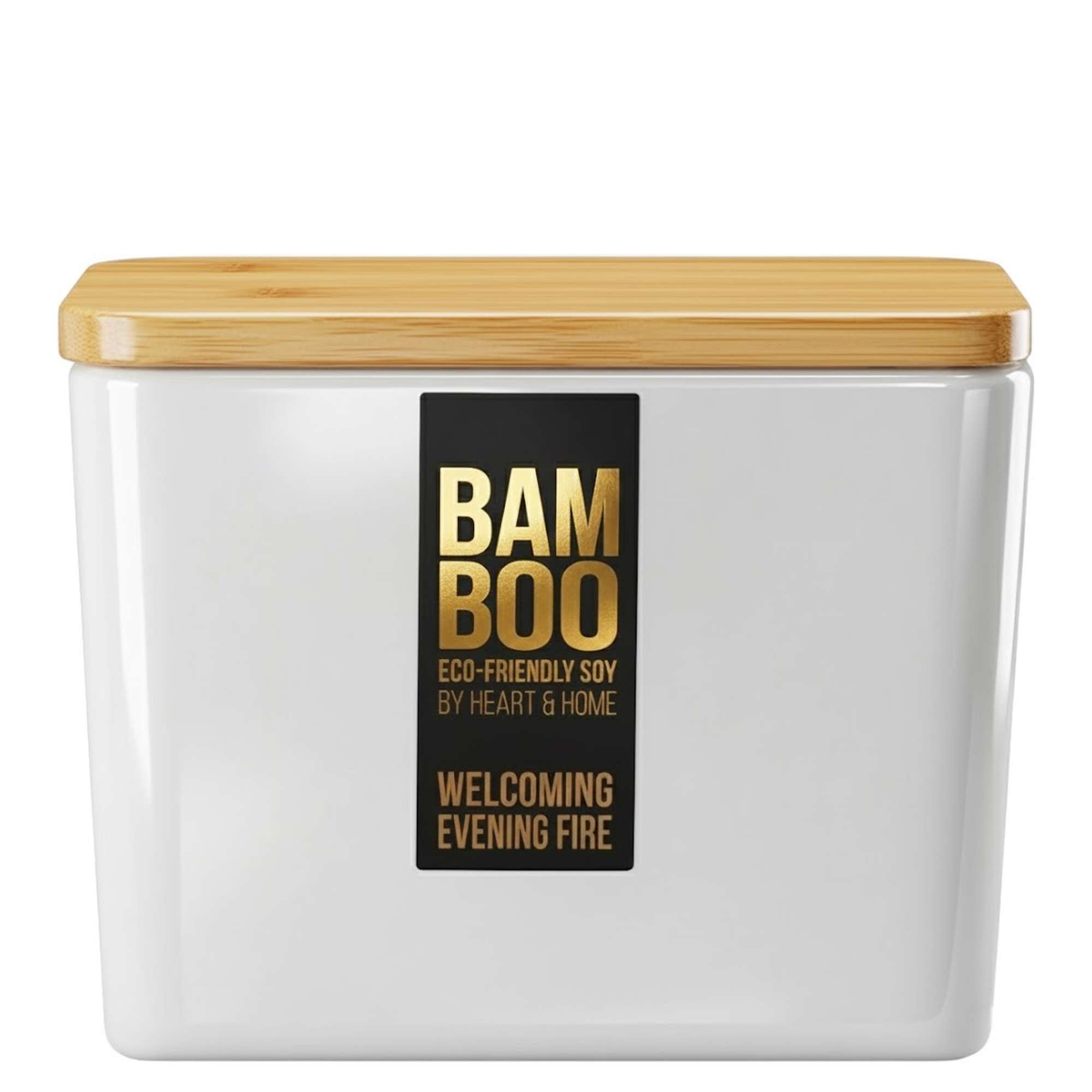 Bamboo Centrepiece Candle Welcoming Evening Fire 320g - Transparent - One Size | Bamboo Sale | Discount Designer Brands