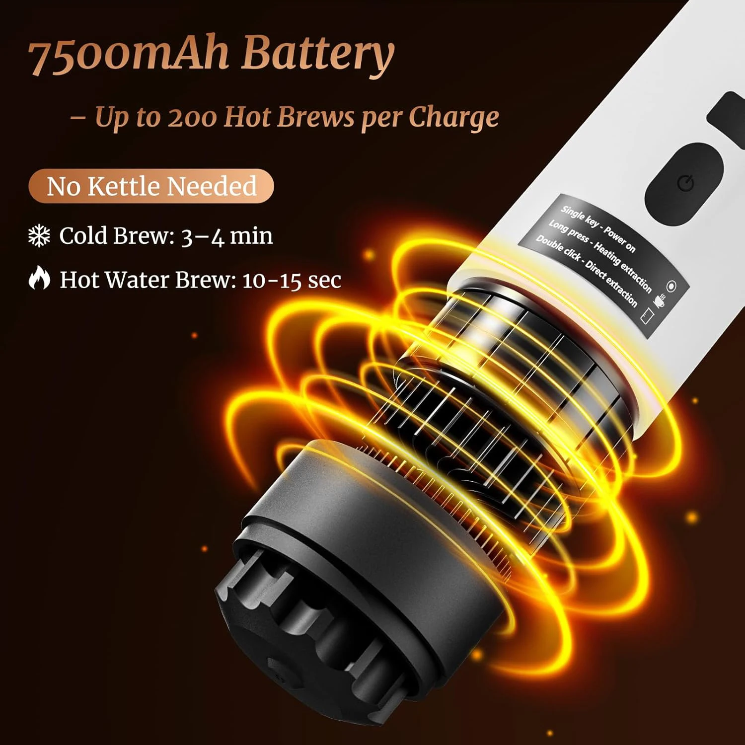 Cafetière à capsules expresso Portable, Pot à expresso, pompe chauffante sans fil, presse, cafetière de voyage et de voiture, cafetière 3 en 1