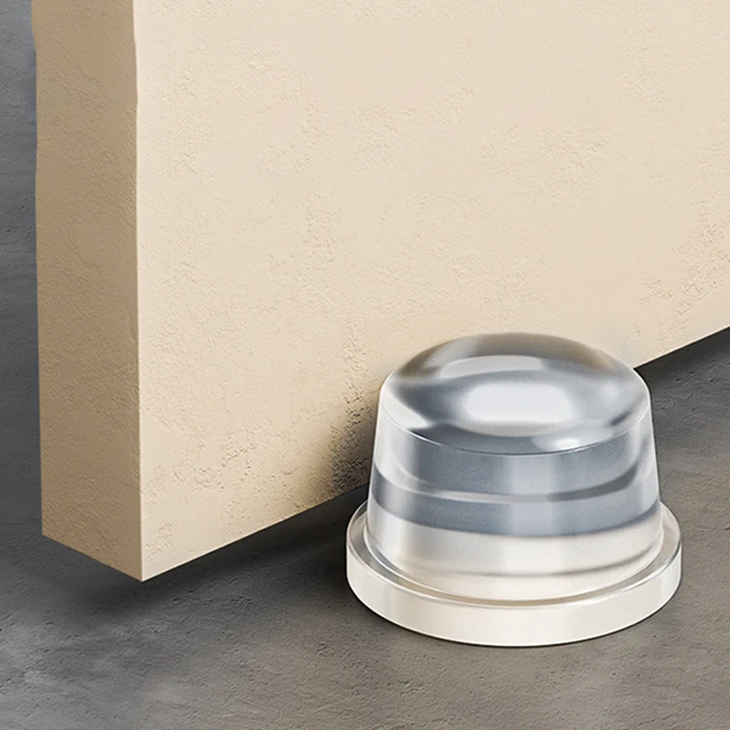 (Sommer6) 1/3/5 Stück transparenter Silikon-Türstopper ohne Bohren, Anti-Stoß-Pad für Büro, Zuhause, Sicherheitsschutz, Dodgers-Türstopper Image