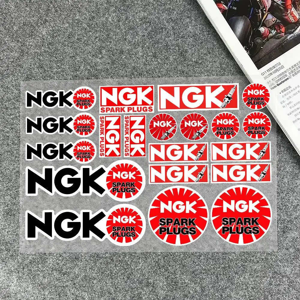 NGK Zündkerzen-Autoaufkleber, Motorrad-Aufkleber, Auto-Karosserie, Stoßstange, Fenster, Motorrad, Laptop, Wände, Vinyl-Aufkleber, Auto-Tuning-Zubehör Image